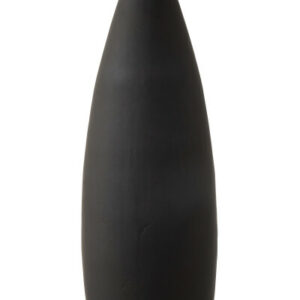 Vase Ovale Verre Mat Noir (15976)